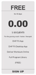 personal trainer app free 30 day trial from coachfit