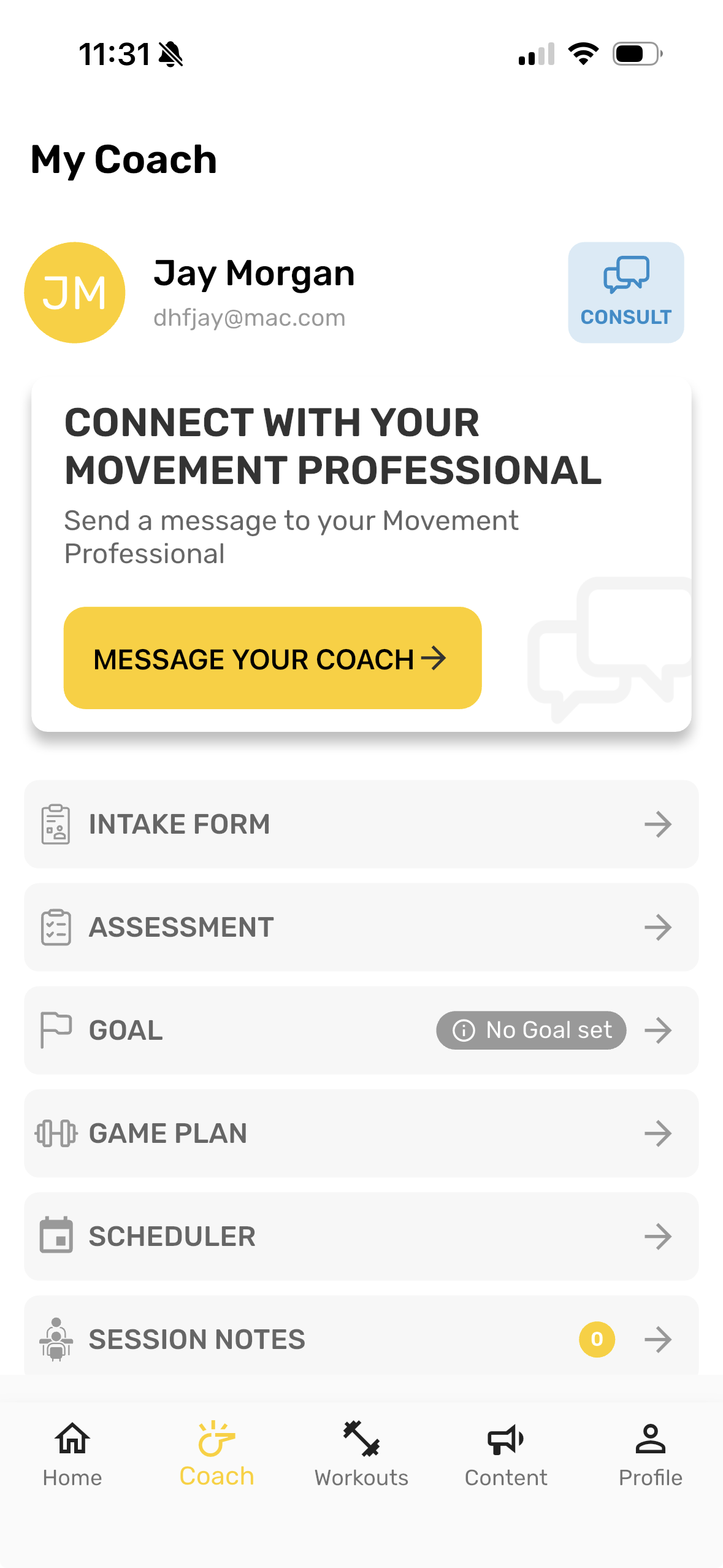 Vitality App Programs