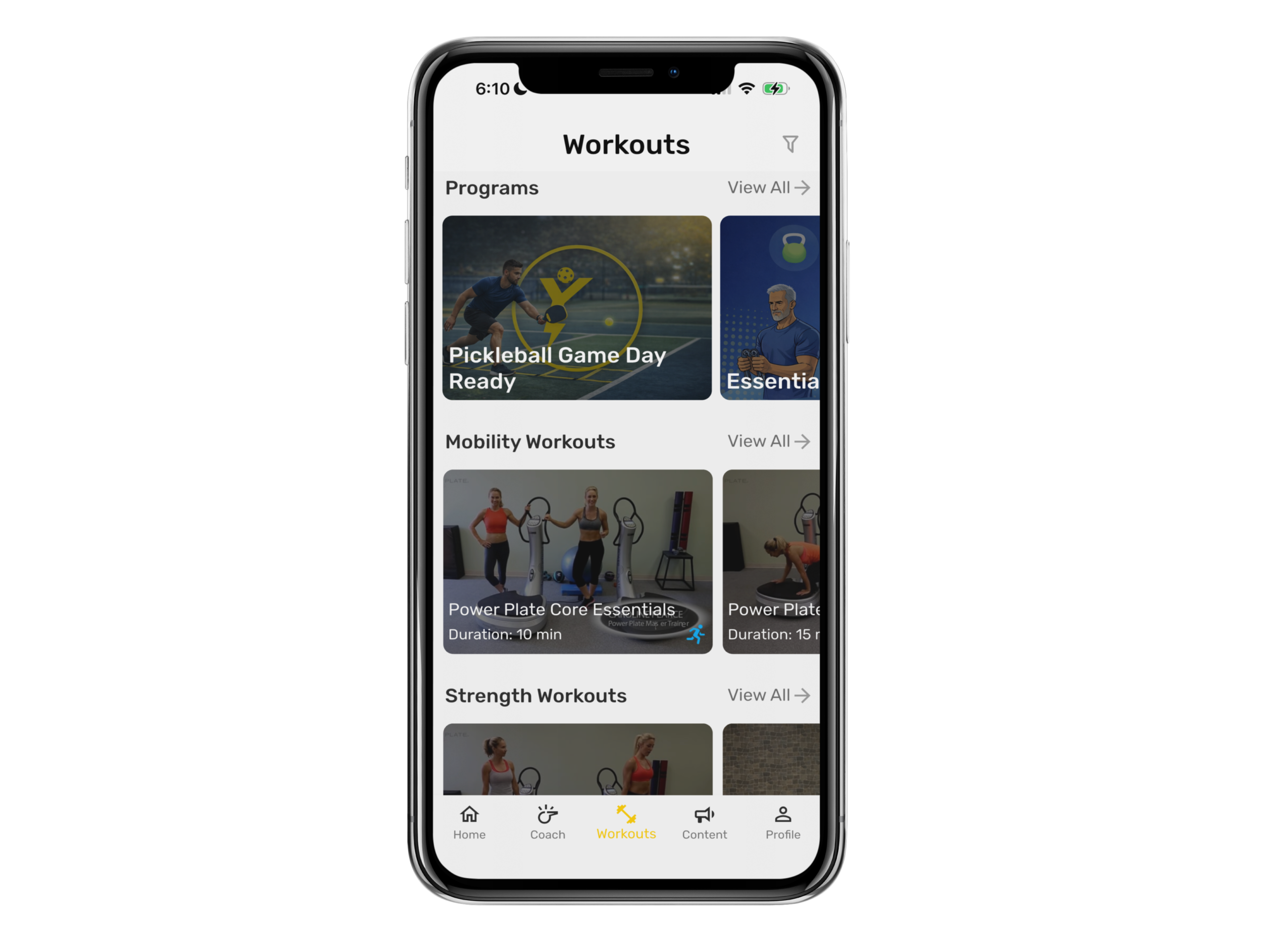 Vitality App screen 2
